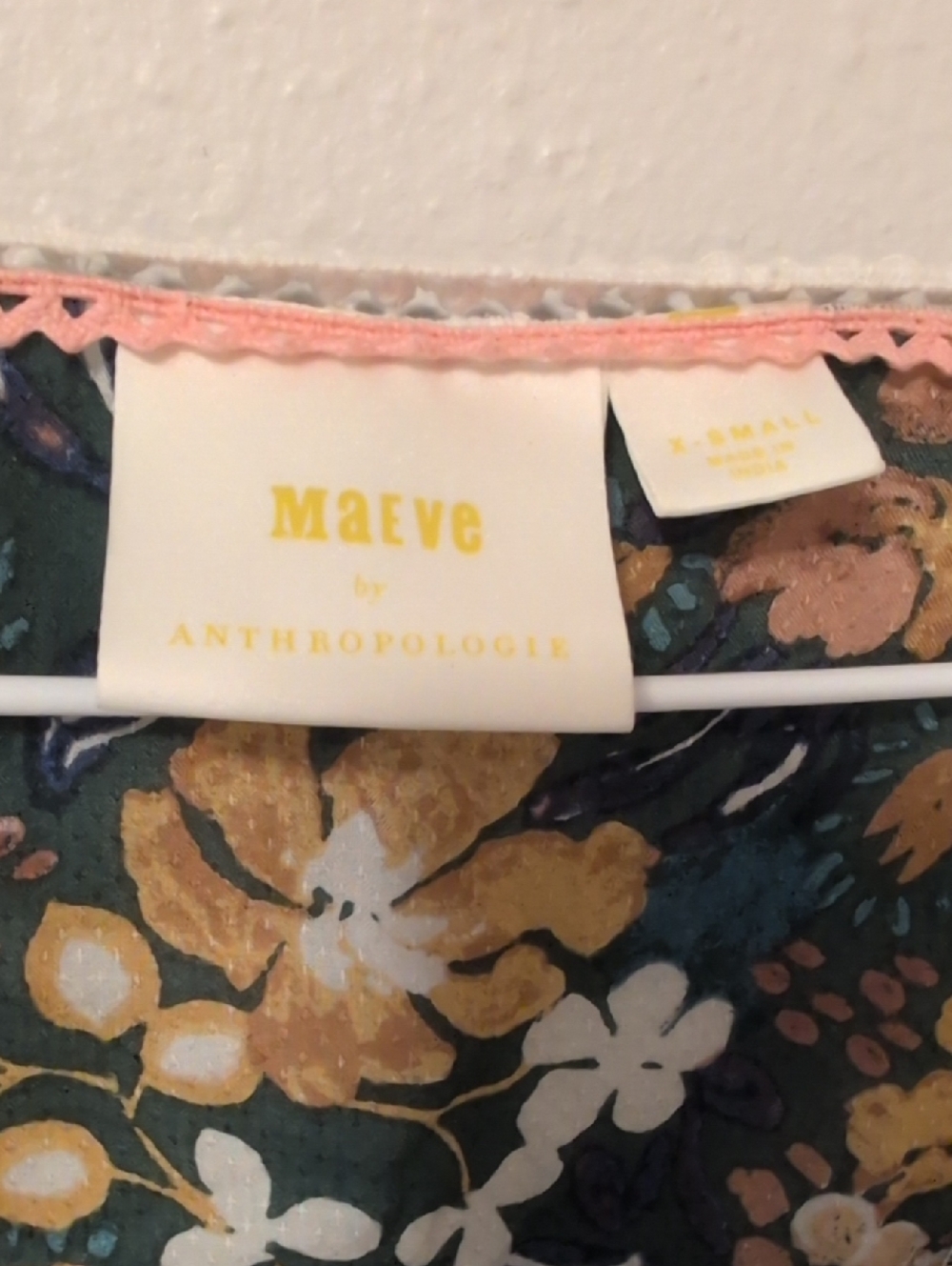 Anthropologie Maeve Nikki Peasant Top Size XS Floral Patchwork Cottagecore Boho - Picture 3 of 5